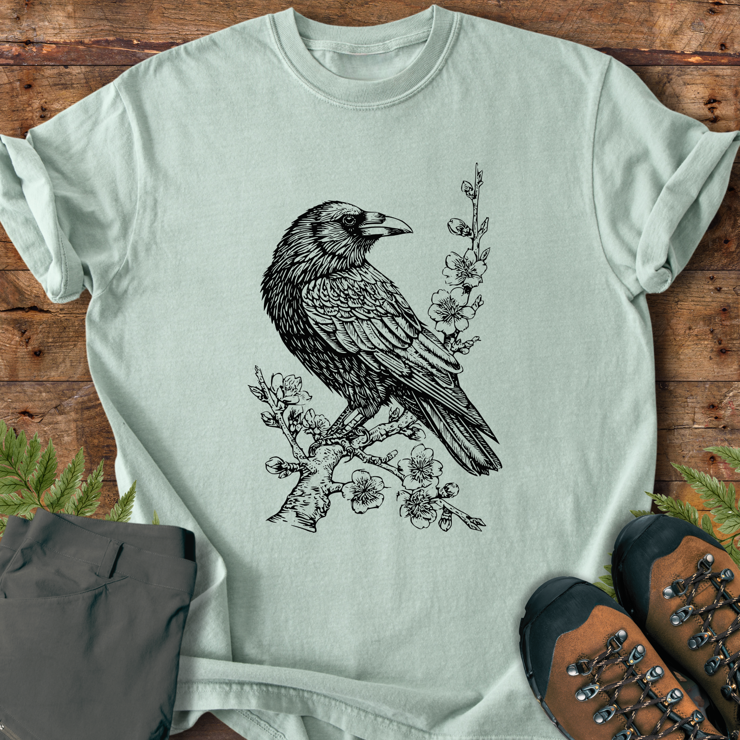 Raven Sakura Branch T-Shirt