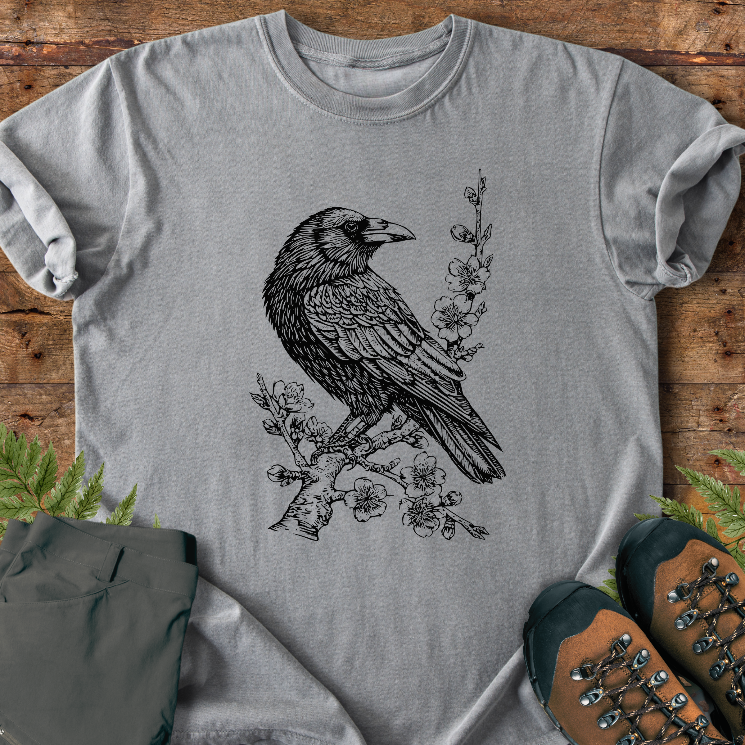 Raven Sakura Branch T-Shirt