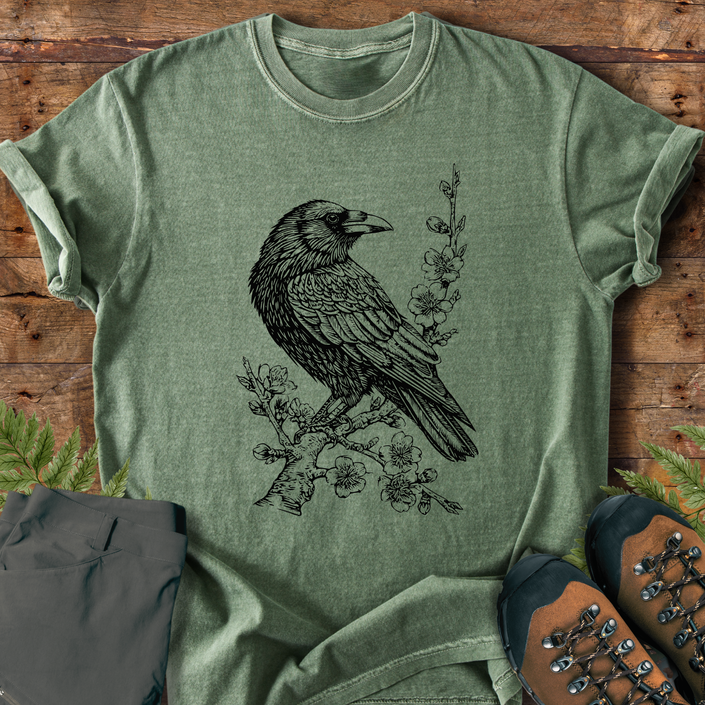 Raven Sakura Branch T-Shirt