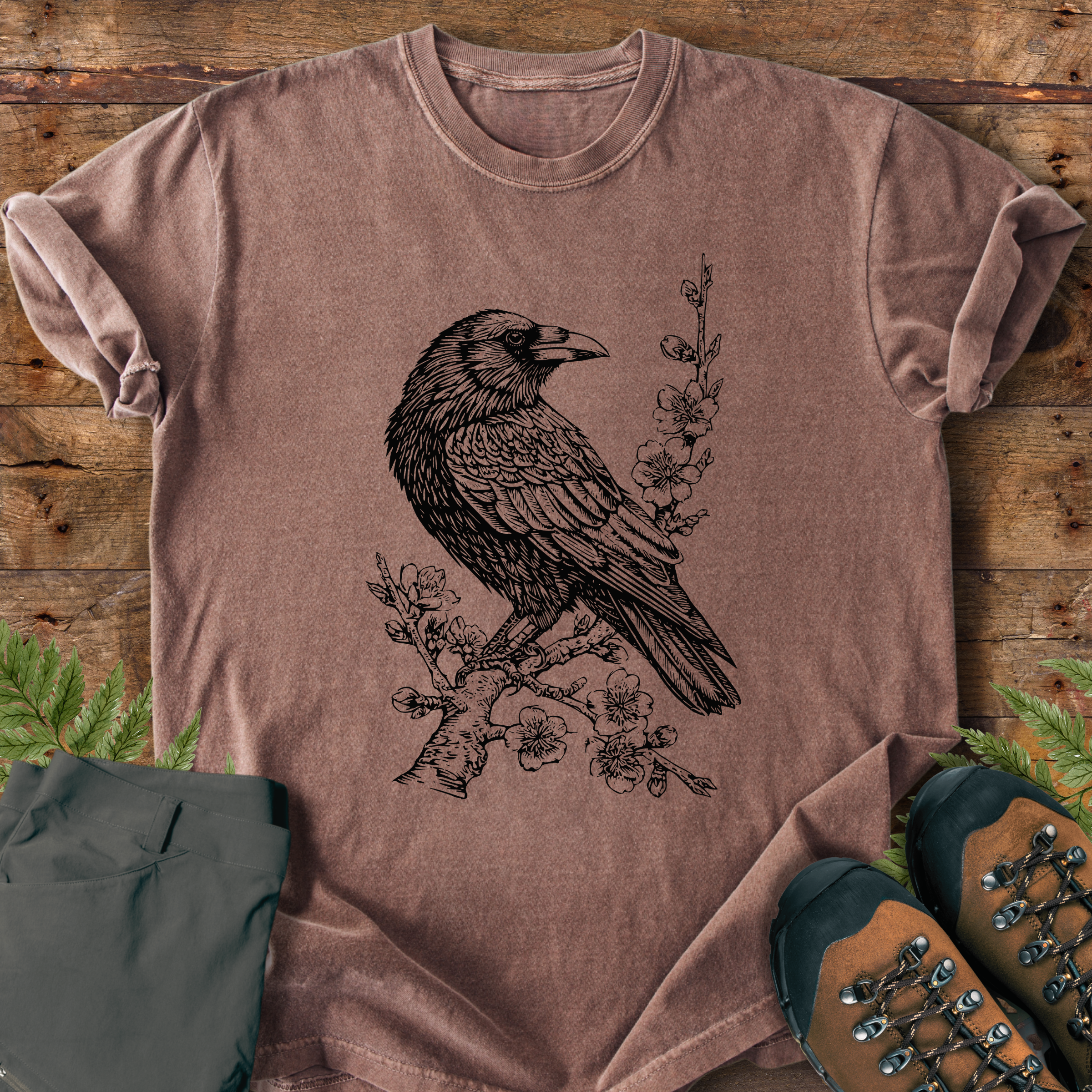 Raven Sakura Branch T-Shirt