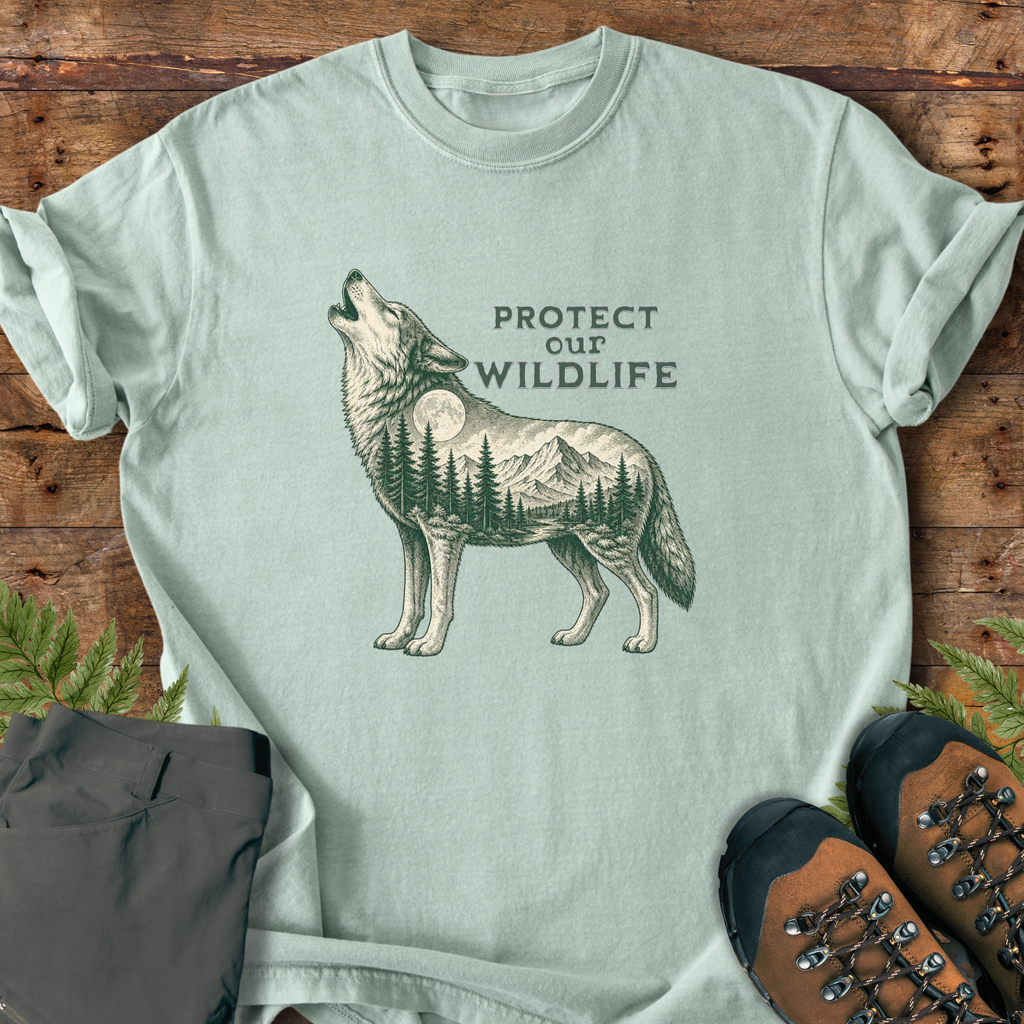 Howling Wolf Protect Wildlife T-Shirt
