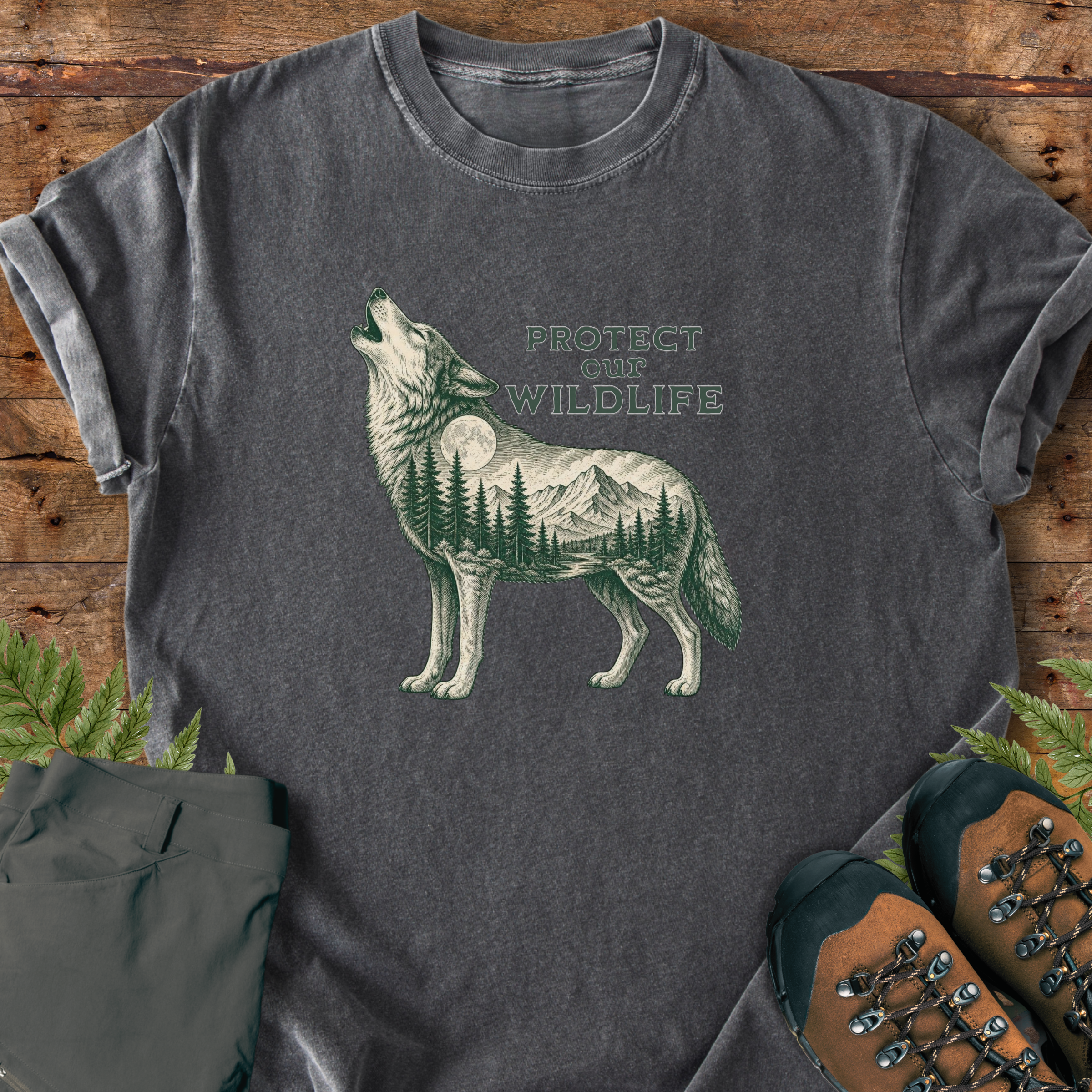 Howling Wolf Protect Wildlife T-Shirt