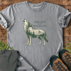 Howling Wolf Protect Wildlife T-Shirt