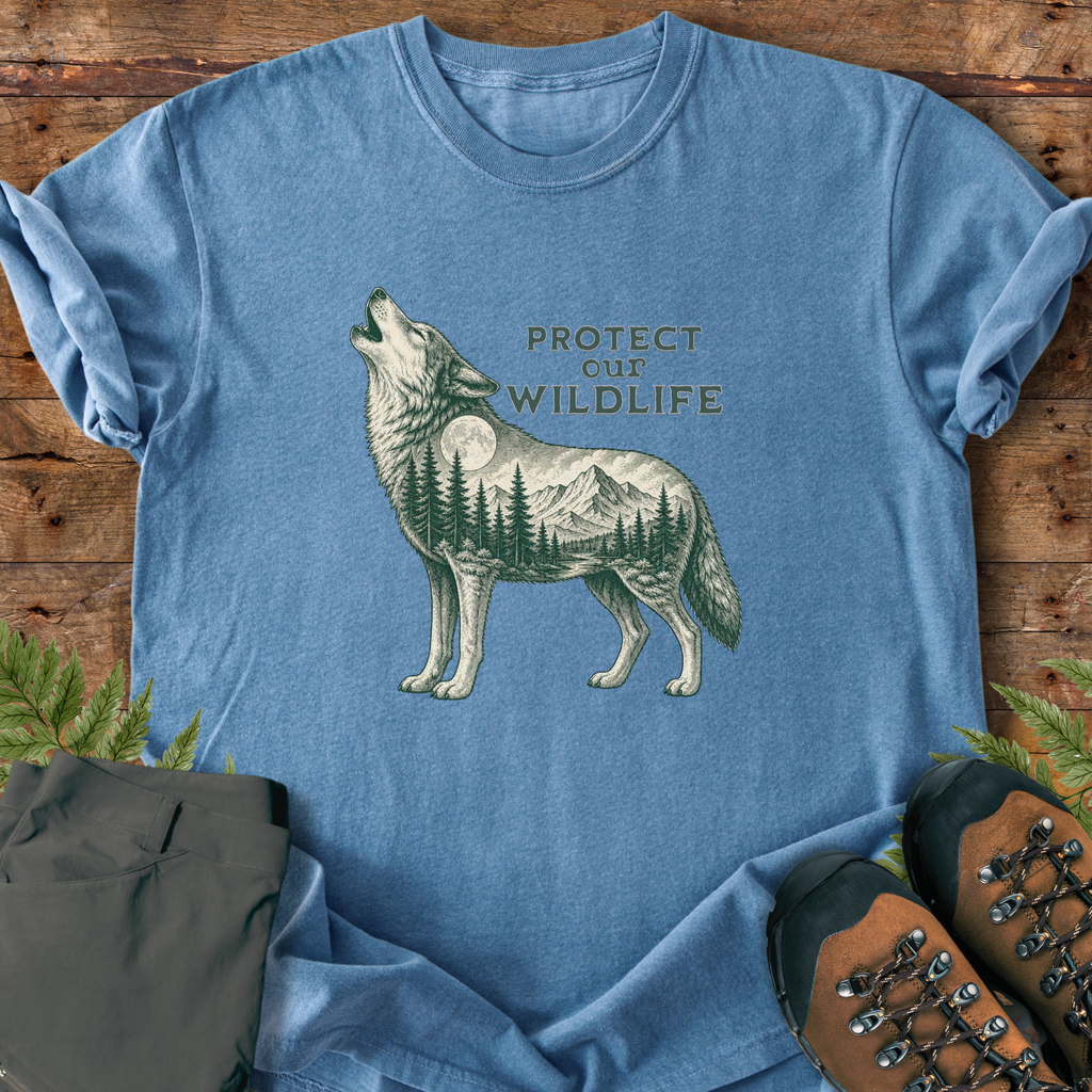 Howling Wolf Protect Wildlife T-Shirt