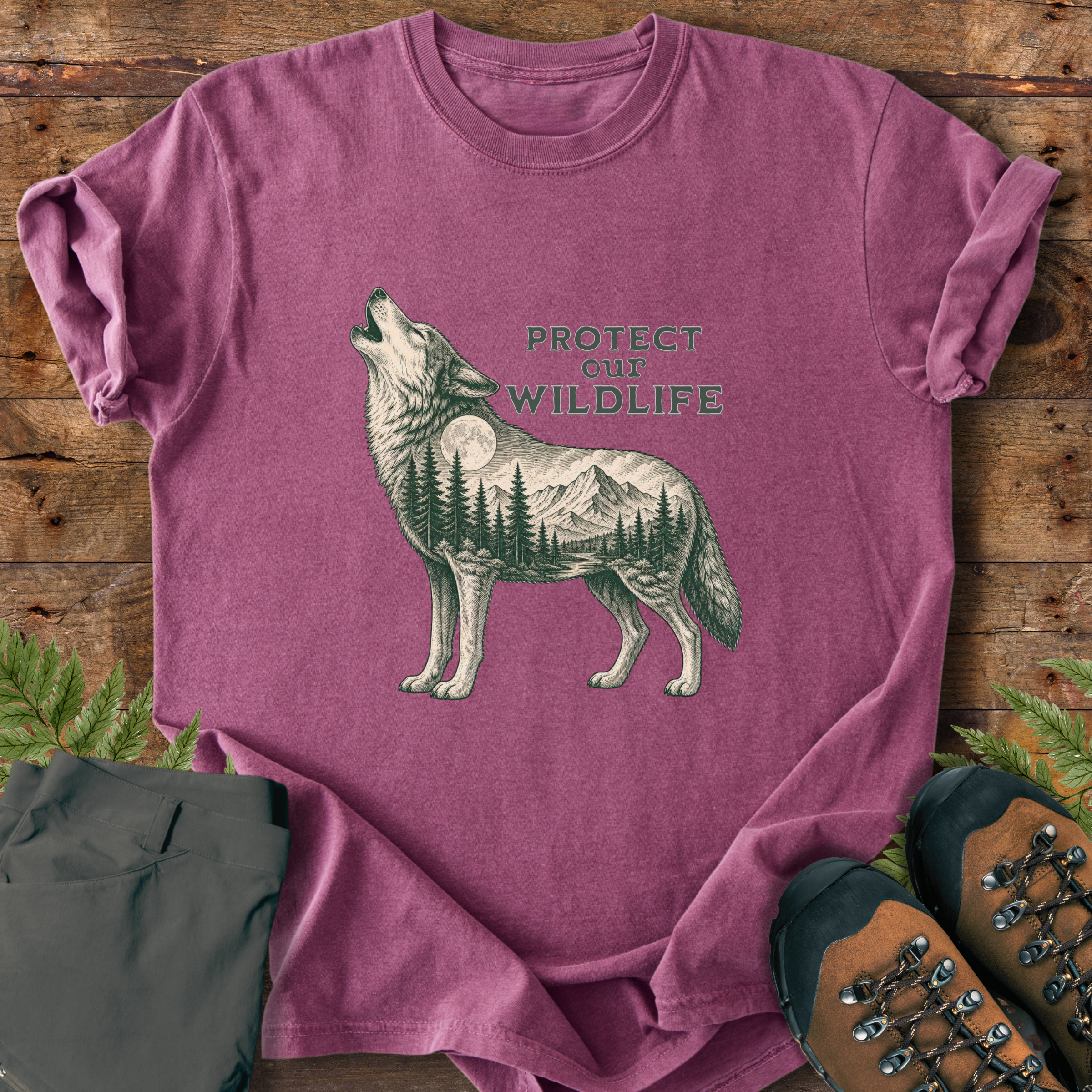 Howling Wolf Protect Wildlife T-Shirt