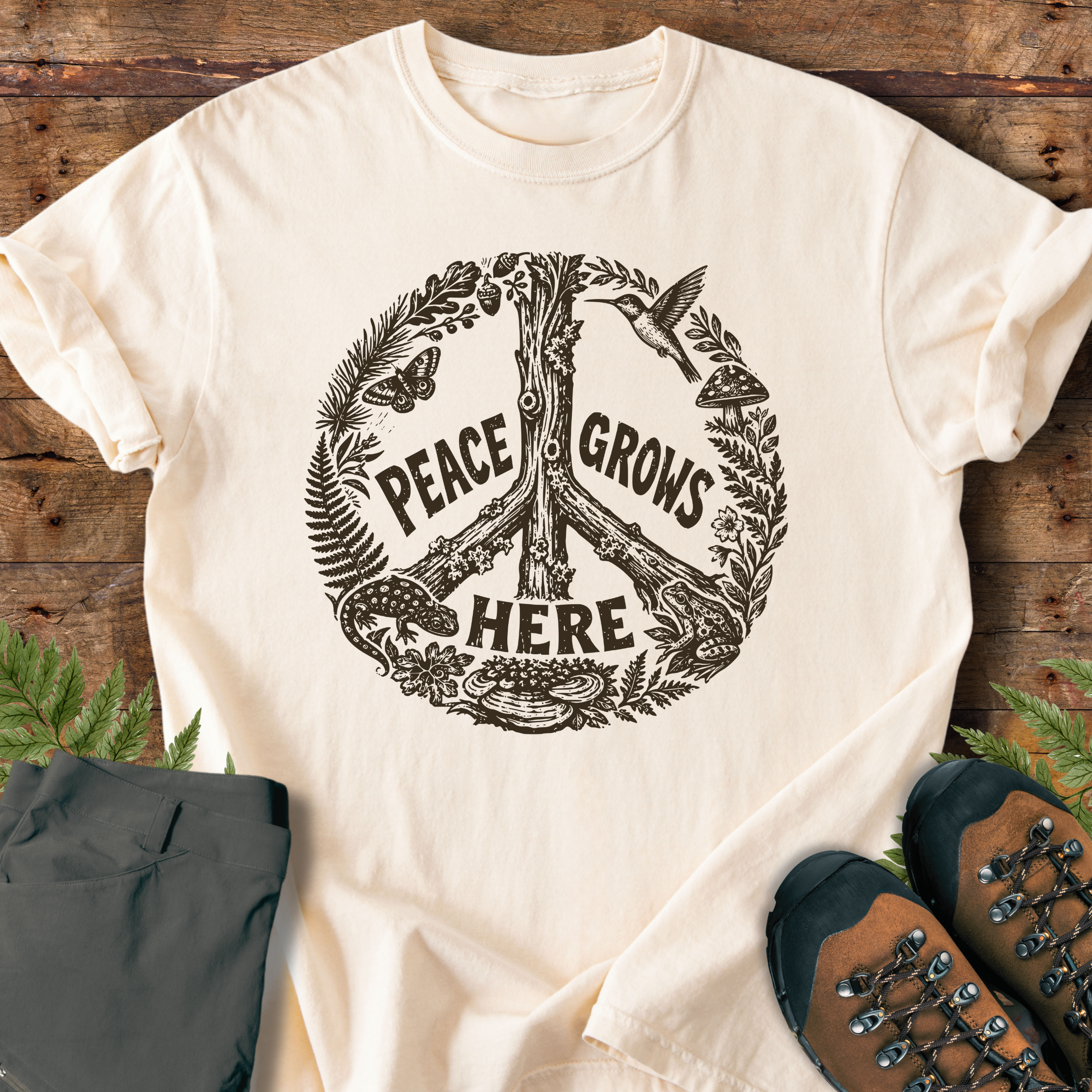 Peace Grows Here T-Shirt