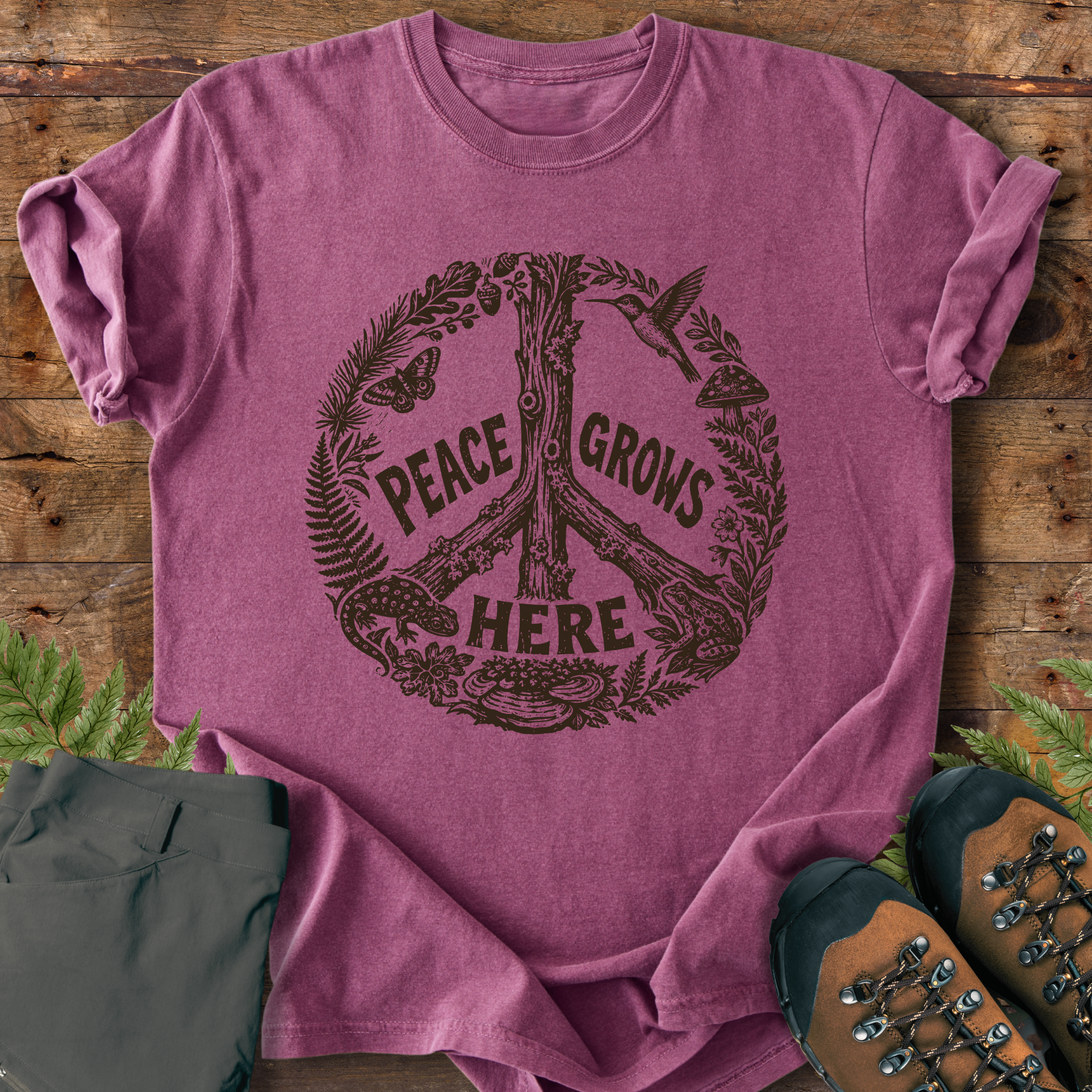 Peace Grows Here T-Shirt