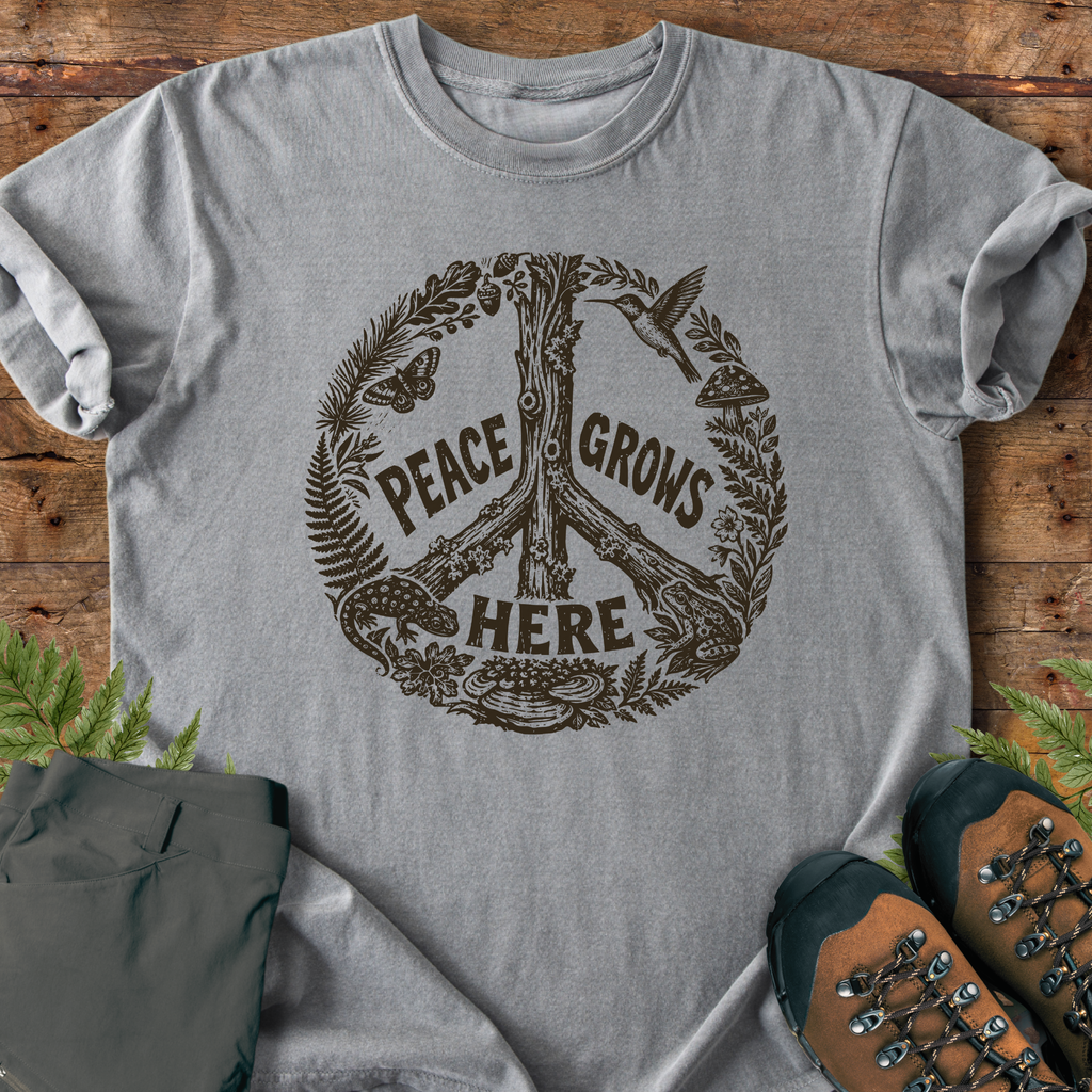 Peace Grows Here T-Shirt