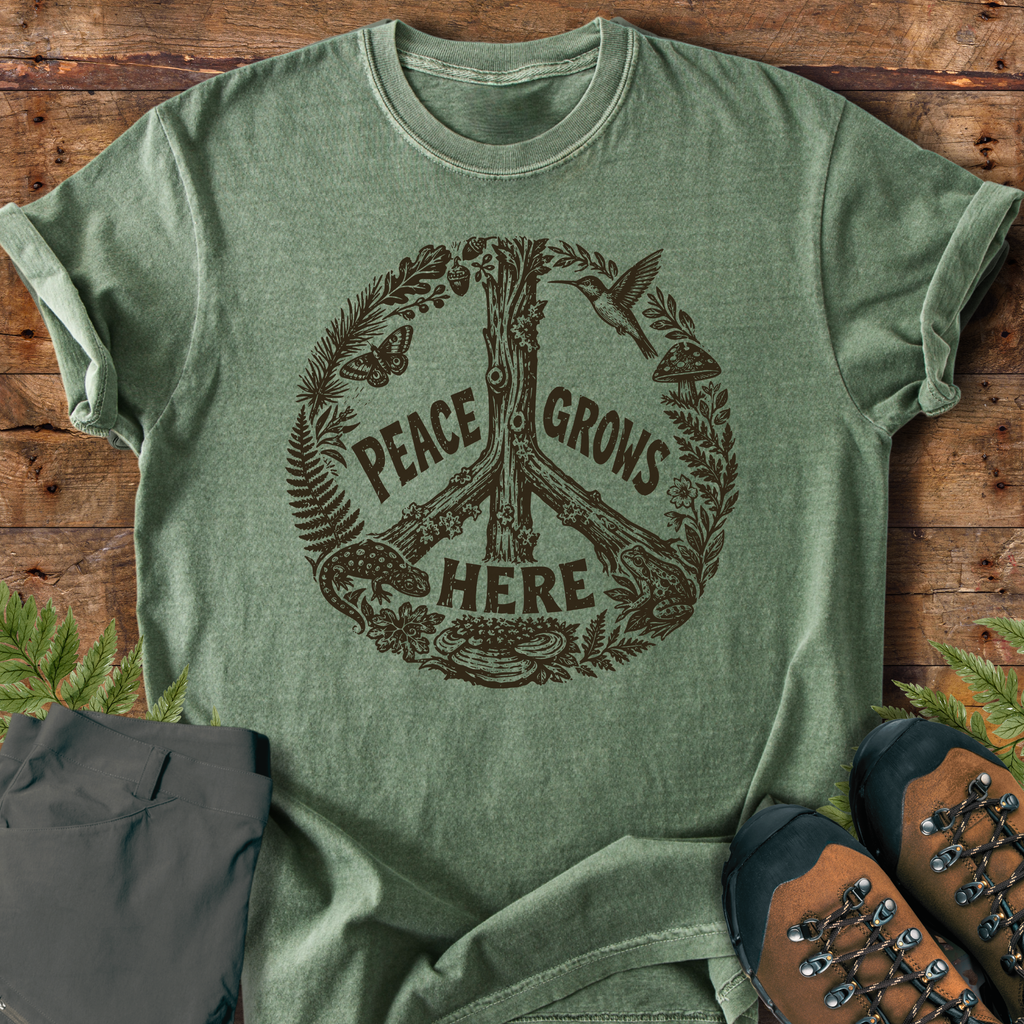 Peace Grows Here T-Shirt