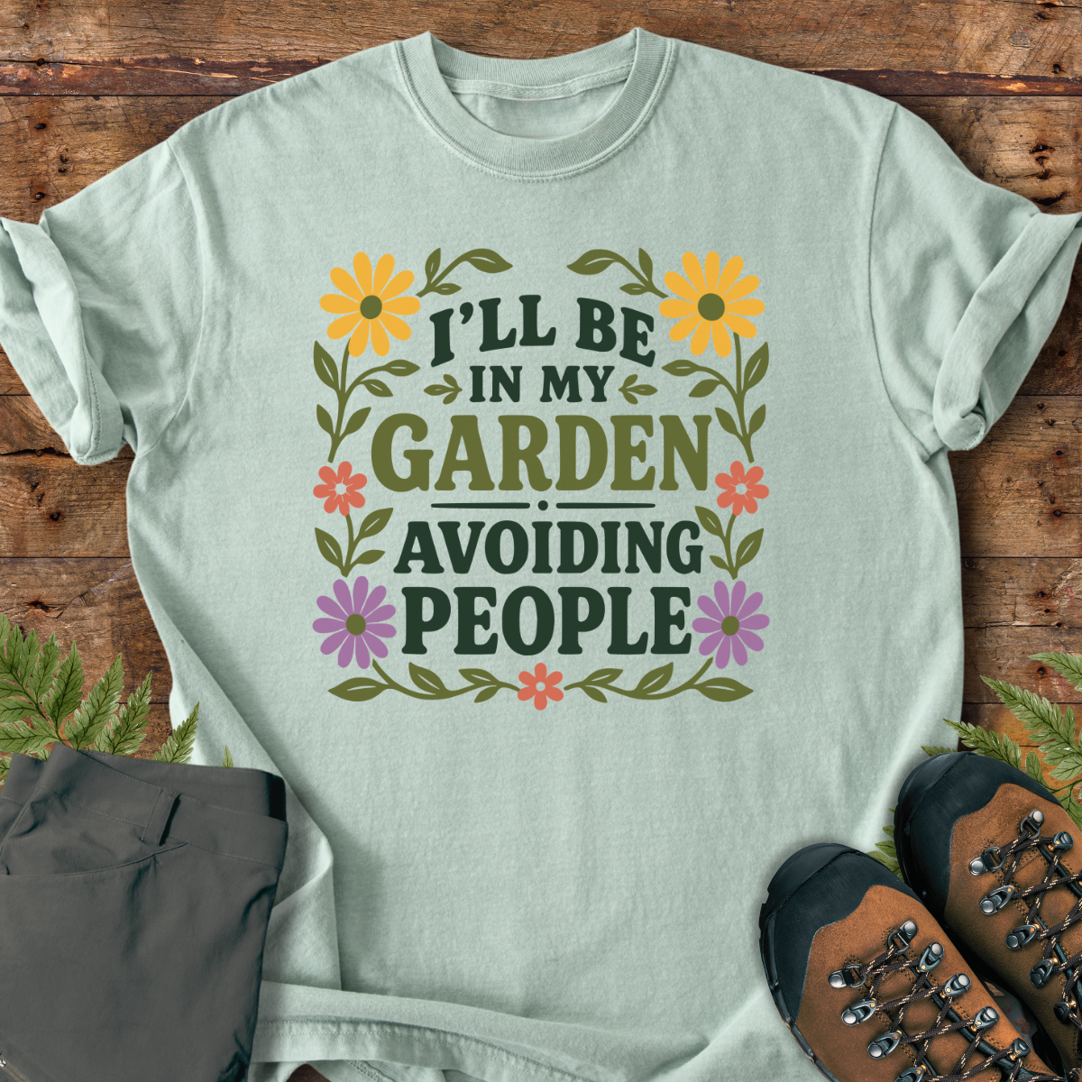 Garden Avoiding People T-Shirt